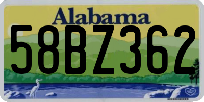AL license plate 58BZ362