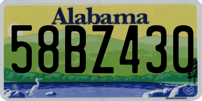 AL license plate 58BZ430