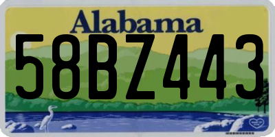 AL license plate 58BZ443