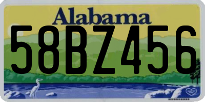 AL license plate 58BZ456