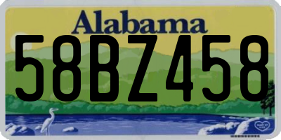 AL license plate 58BZ458