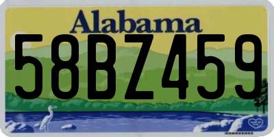AL license plate 58BZ459