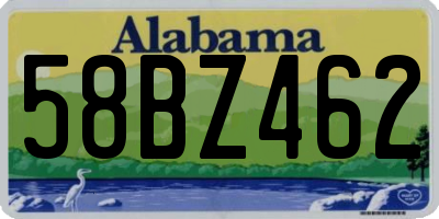 AL license plate 58BZ462
