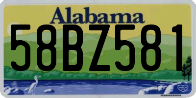 AL license plate 58BZ581