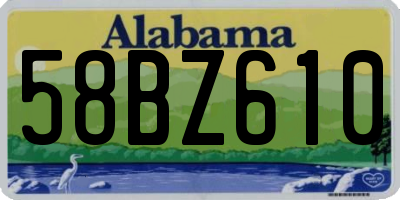 AL license plate 58BZ610