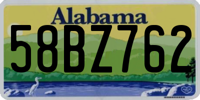 AL license plate 58BZ762