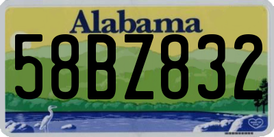 AL license plate 58BZ832