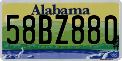 AL license plate 58BZ880