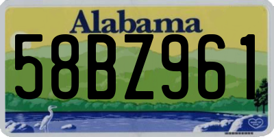 AL license plate 58BZ961