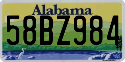 AL license plate 58BZ984