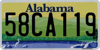 AL license plate 58CA119