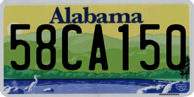 AL license plate 58CA150