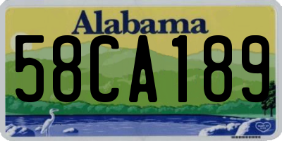 AL license plate 58CA189
