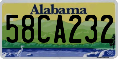 AL license plate 58CA232