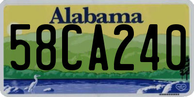 AL license plate 58CA240