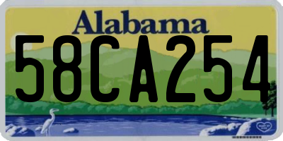 AL license plate 58CA254