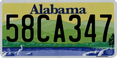 AL license plate 58CA347