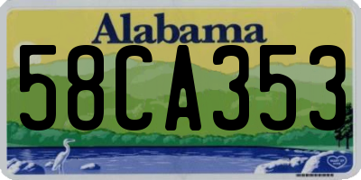 AL license plate 58CA353