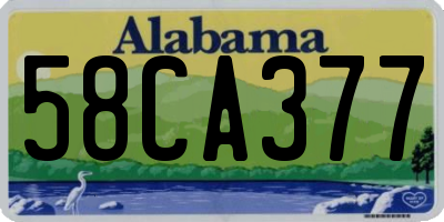 AL license plate 58CA377
