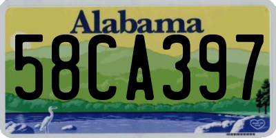 AL license plate 58CA397