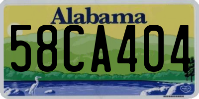 AL license plate 58CA404