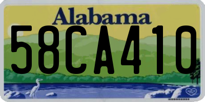 AL license plate 58CA410