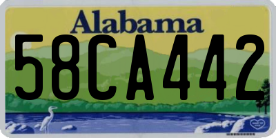 AL license plate 58CA442