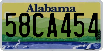 AL license plate 58CA454