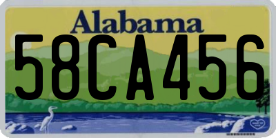 AL license plate 58CA456