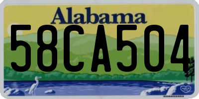AL license plate 58CA504