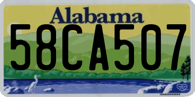 AL license plate 58CA507