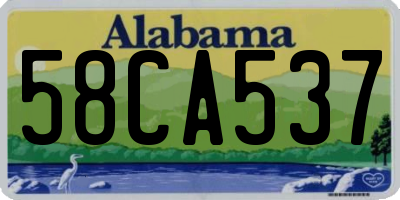 AL license plate 58CA537