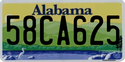 AL license plate 58CA625