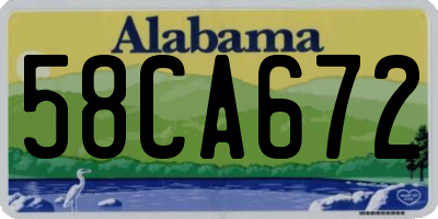 AL license plate 58CA672