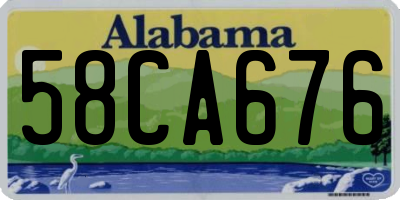 AL license plate 58CA676