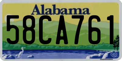 AL license plate 58CA761