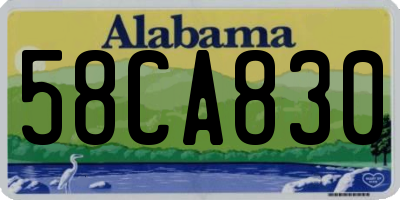 AL license plate 58CA830