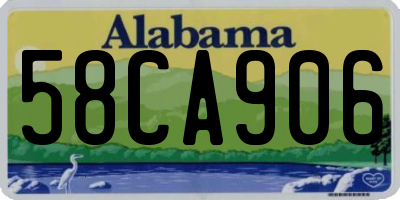 AL license plate 58CA906