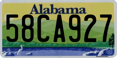 AL license plate 58CA927