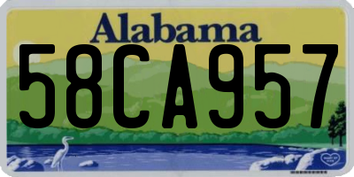 AL license plate 58CA957