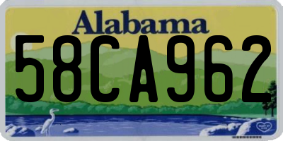 AL license plate 58CA962