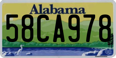 AL license plate 58CA978