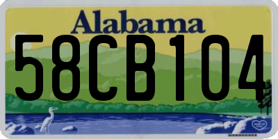 AL license plate 58CB104
