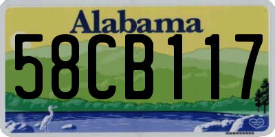 AL license plate 58CB117