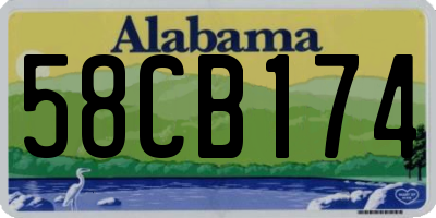 AL license plate 58CB174