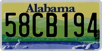 AL license plate 58CB194