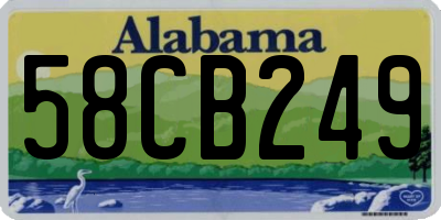 AL license plate 58CB249