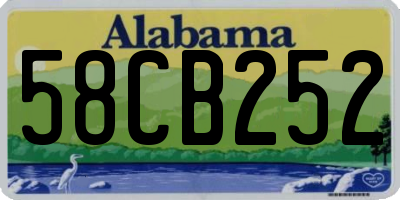 AL license plate 58CB252