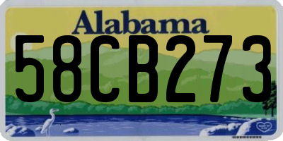 AL license plate 58CB273