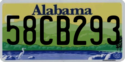 AL license plate 58CB293
